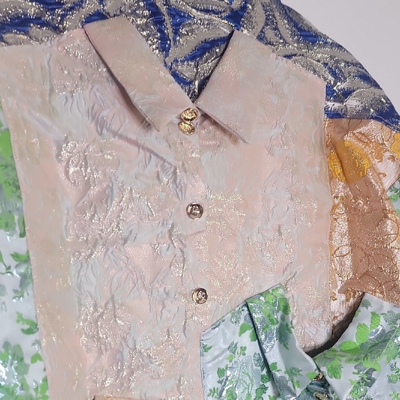 AKIRA Vibrant Patchwork Blazer - Picture 9 of 12